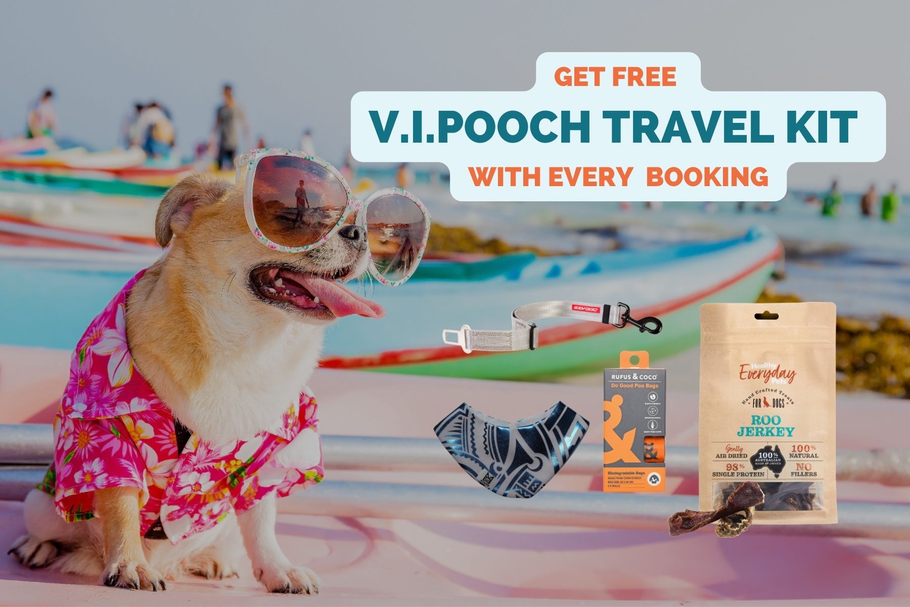 V.I.POOCH TRAVEL KIT MEW MEW - Accommodation Page with Products